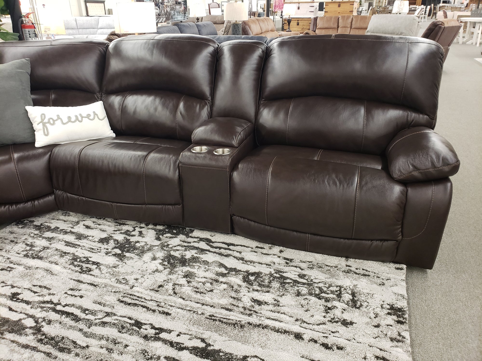 U635 FI-A Leather Powered 8pc Sectional