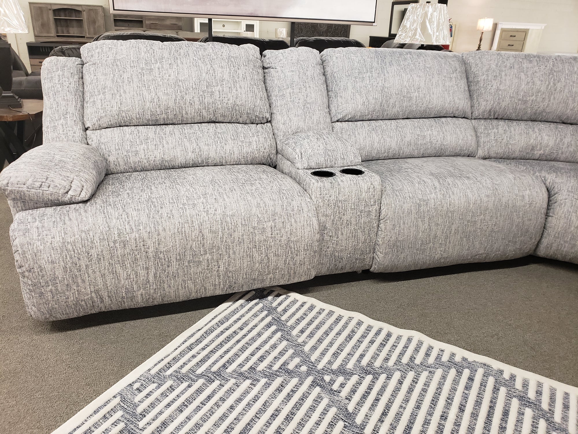 304 FI-A 6pc Fabric Reclining Sectional