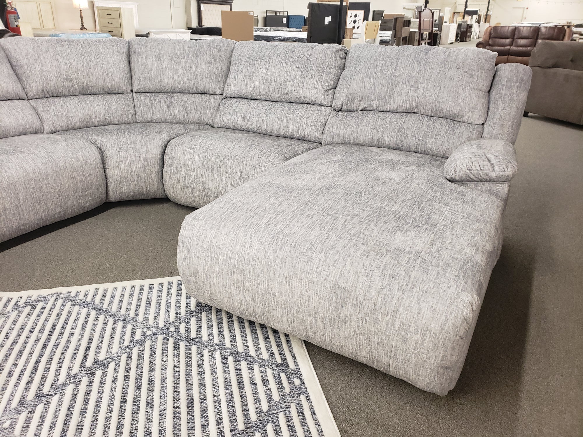 304 FI-A 6pc Fabric Reclining Sectional