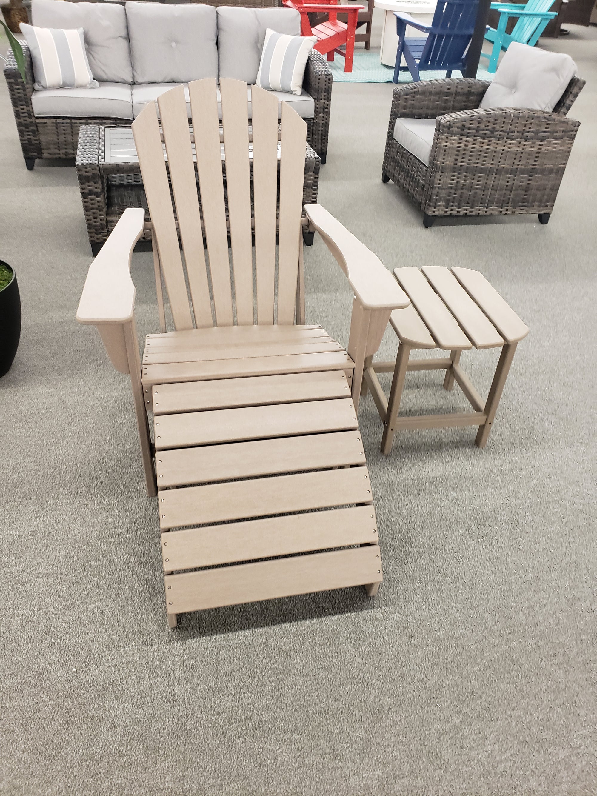 P125 FI-A Adirondack Chair & Ottoman