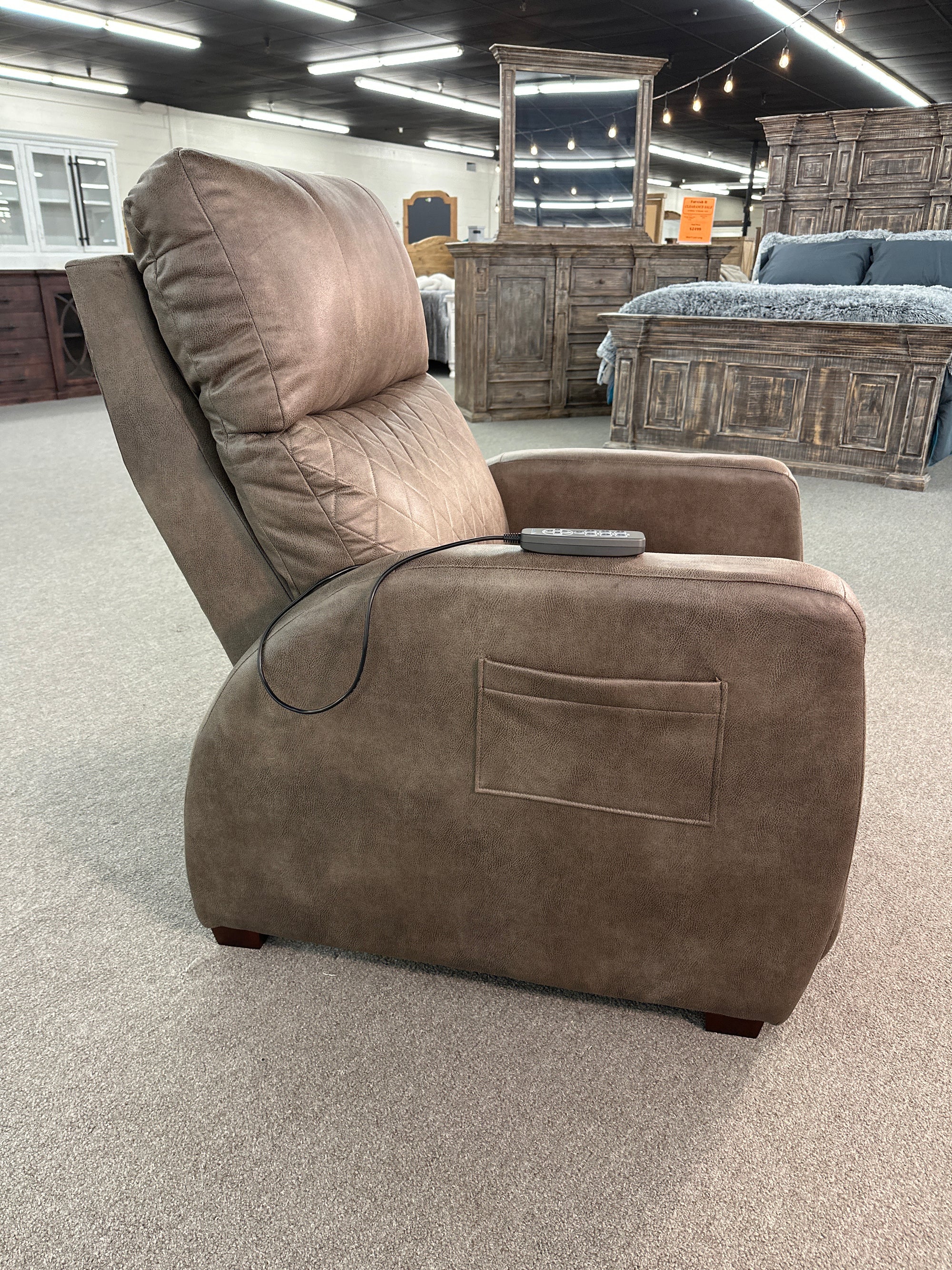 5217 FI-CNJ Power Lay Flat Recliner W ADJ Headrest, Zero Gravity, Heat & Massage