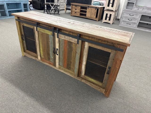 WWP-2133-80 FI-J 79in Mesh TV Stand-Island