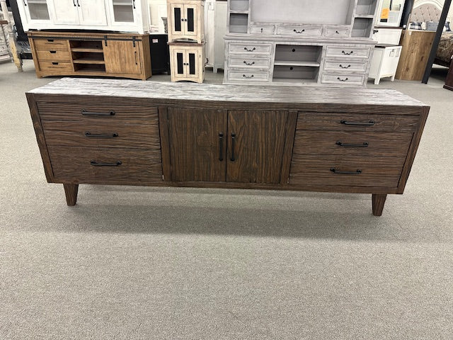 WCL-141 Nara 6 Drawer Console-Reclaimed Dark