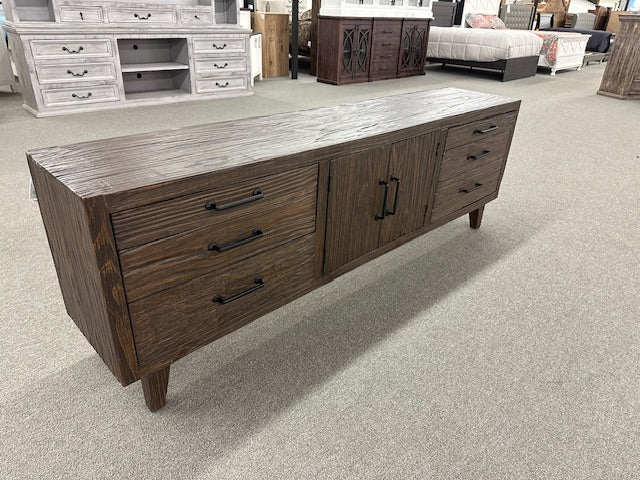 WCL-141 Nara 6 Drawer Console-Reclaimed Dark