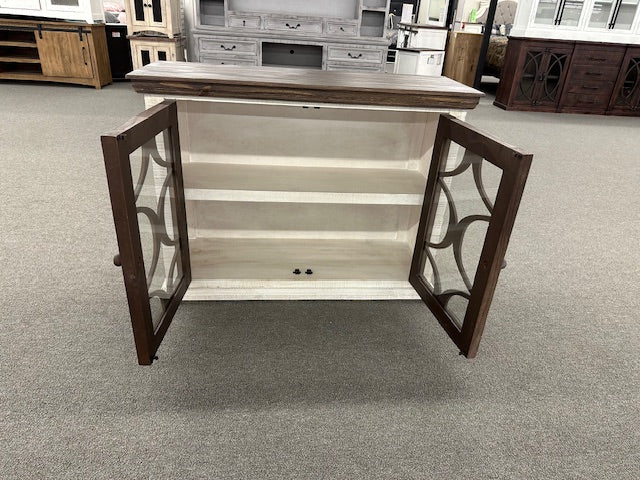 Helen 2-Door Bookcase (White Wheat)