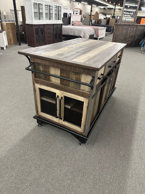 WDA-376-KIT Solid Wood Kitchen Island (Bourbon)