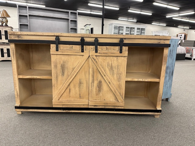 JON981FI 60"TV Stand with Barn Doors