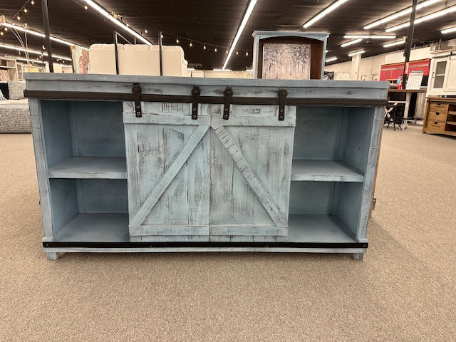 JON981FI 60"TV Stand with Barn Doors