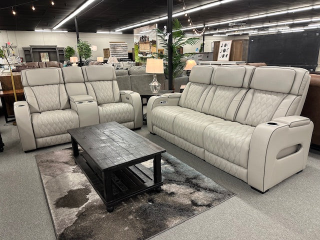 U382 FI-A Leather Zero Gravity Reclining Sofa & Loveseat W/Heat And Massage