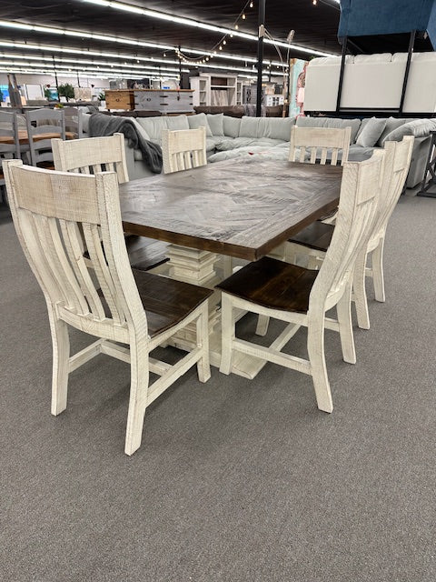WDL-440 FI-M Herringbone 6Pc Dining Set W/Bench