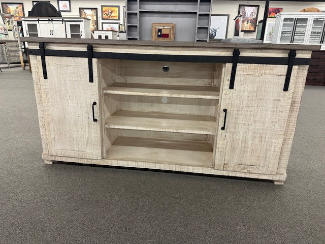 Jon420-701in Tv Stand (White Wheat)