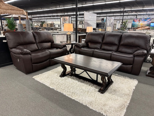 U549 FI-A Leather Reclining Sofa & Loveseat