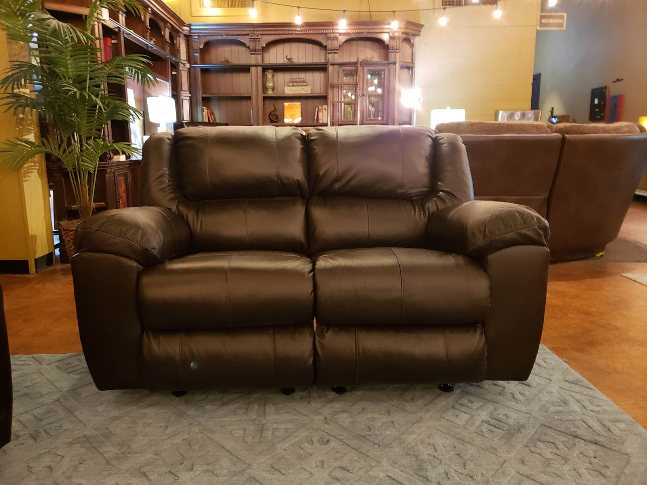 502 FI-CnJ Sofa w/3 Recliners & Drop Down Table and Rocking Loveseat