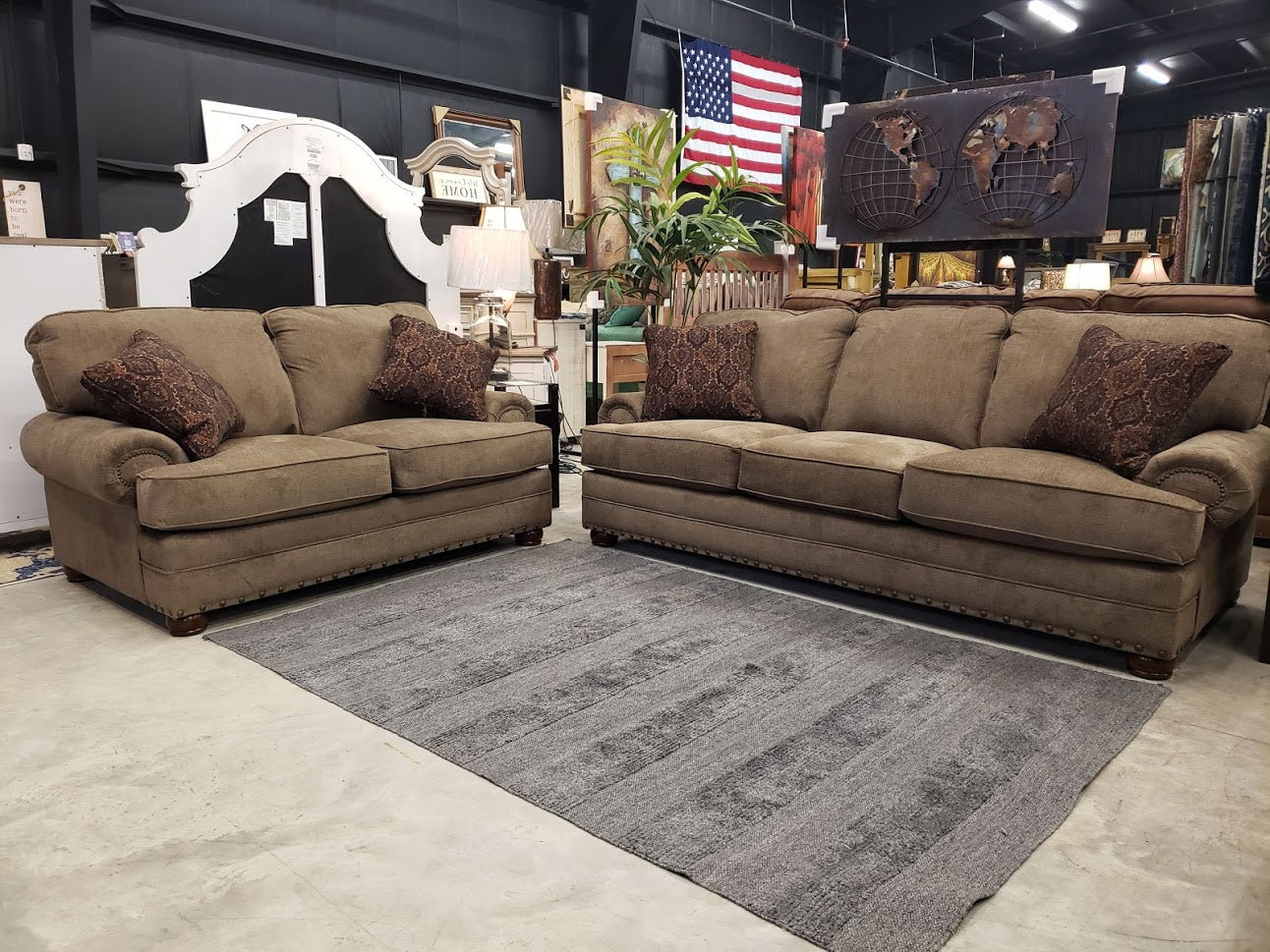 4352 FI-CnJ Chenille Sofa and Loveseat - CLEARANCE