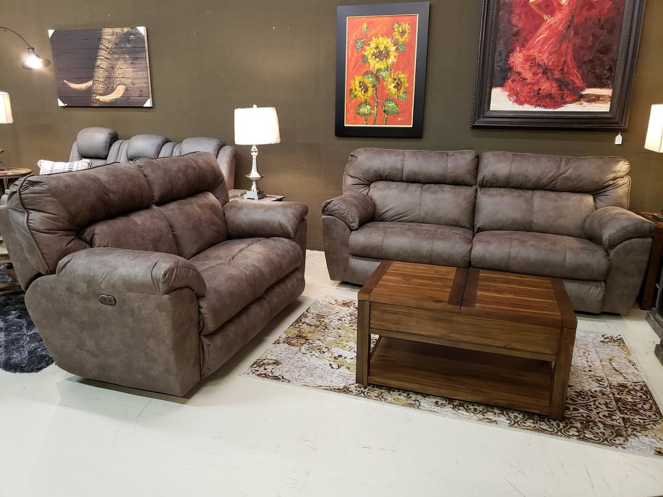 376 FI-CnJ Powered Reclining Sofa and Loveseat