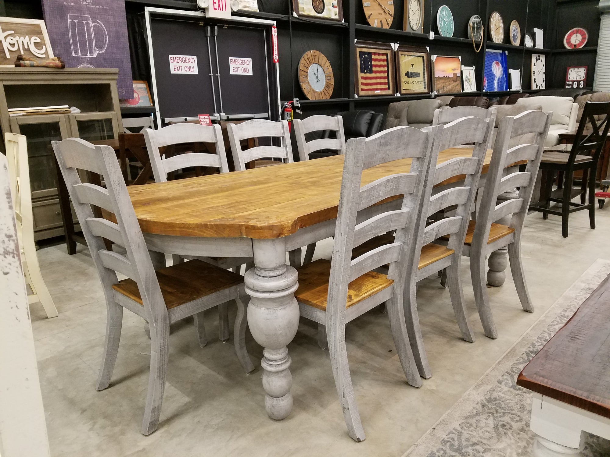 Fl 961-DIN-96-Fi 96” Table w/ 8 Chairs - BLOWOUT SALE