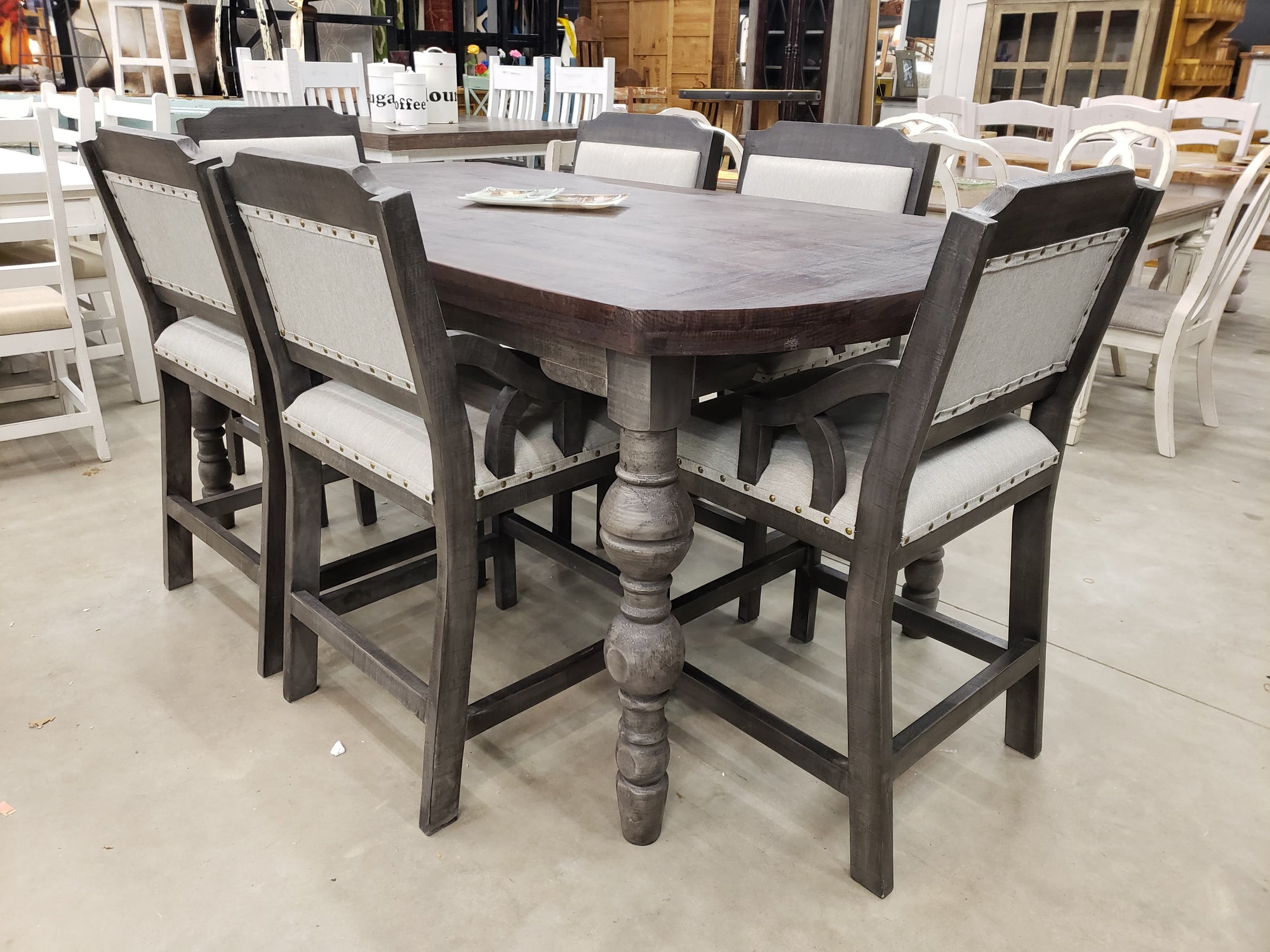 DON 706MES FI-M Pub Dining Table with 6 Chairs