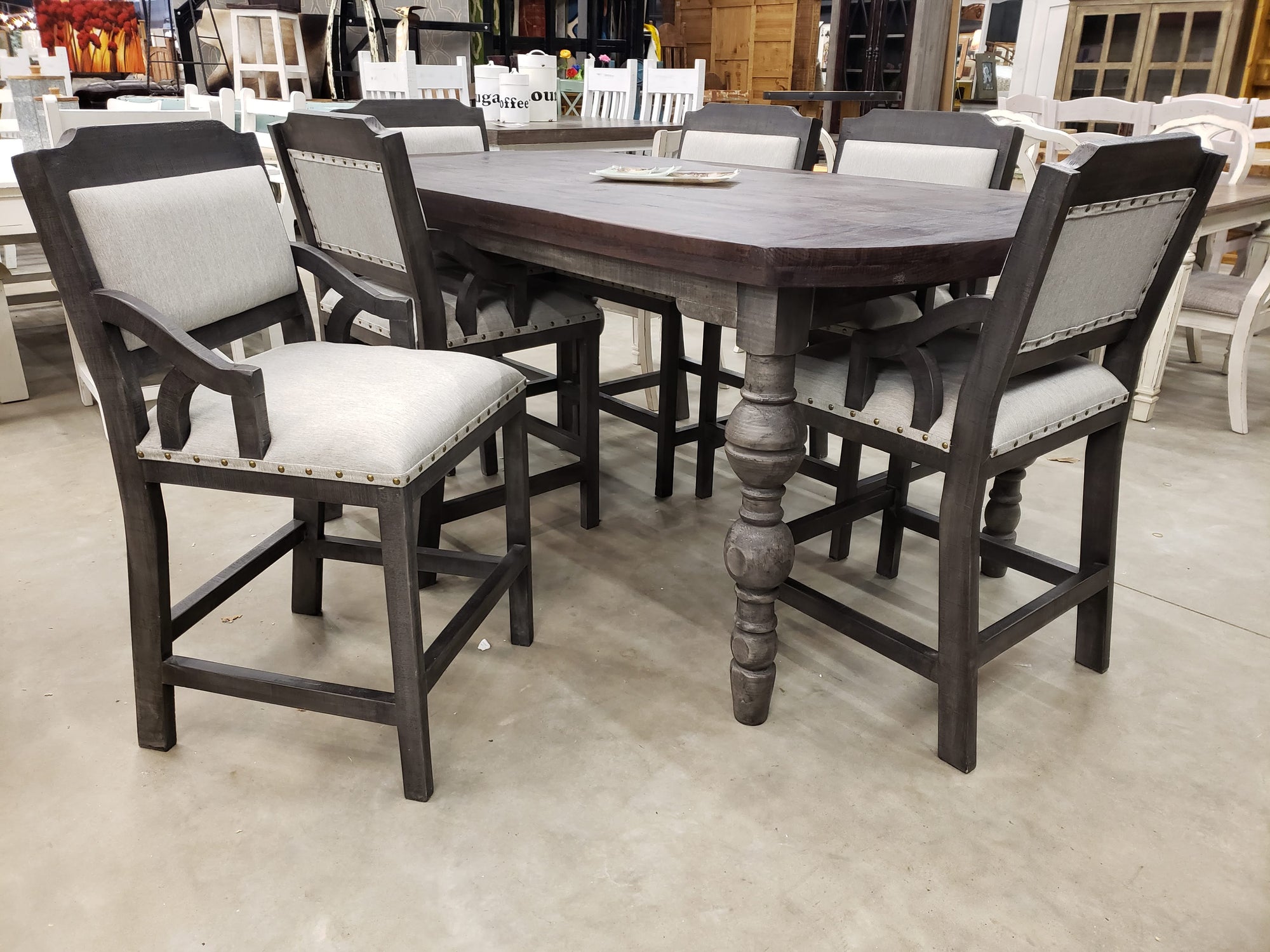 DON 706MES FI-M Pub Dining Table with 6 Chairs
