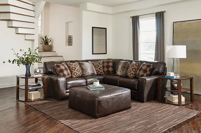 5489 FI-CnJ Italian Leather Sectional