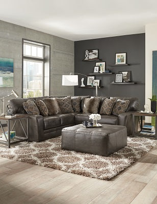 5489 FI-CnJ Italian Leather Sectional