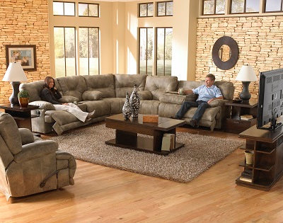 549 FI-CnJ Reclining Sofa and Loveseat w/ Console with Storage