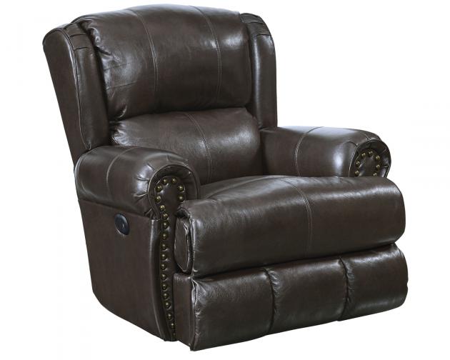 5874 FI-CNJ Italian Leather Glider Recliner