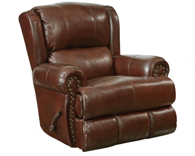 5874 FI-CNJ Italian Leather Glider Recliner