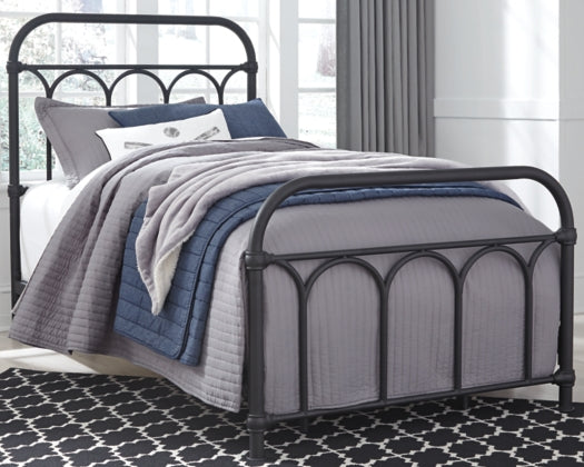 B391 FI-A Silver Finish Metal Bed