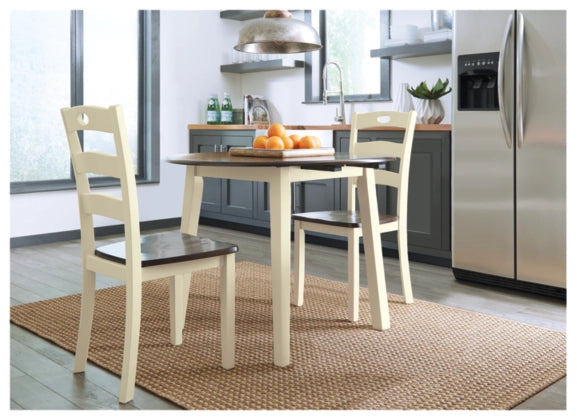 D446 FI-A Drop Leaf Table with 2 Chairs