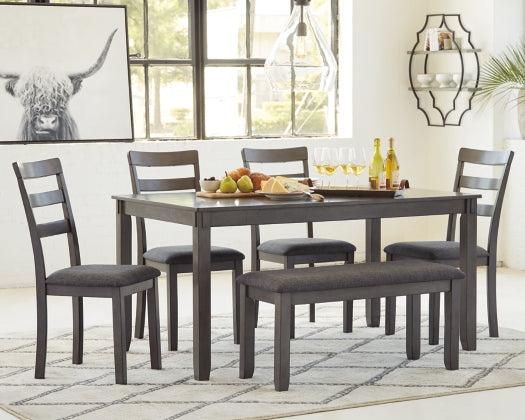 D494-436 FI-A 6pc Rectangular Dining Set