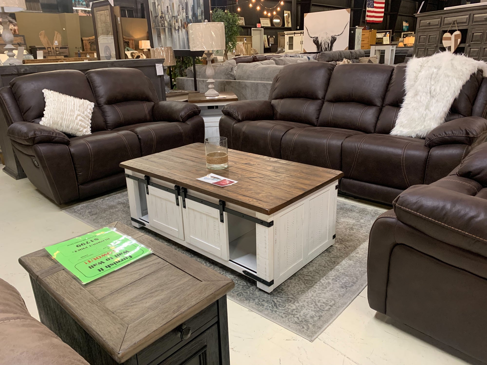9643 FI-ChM Reclining Sofa and Loveseat