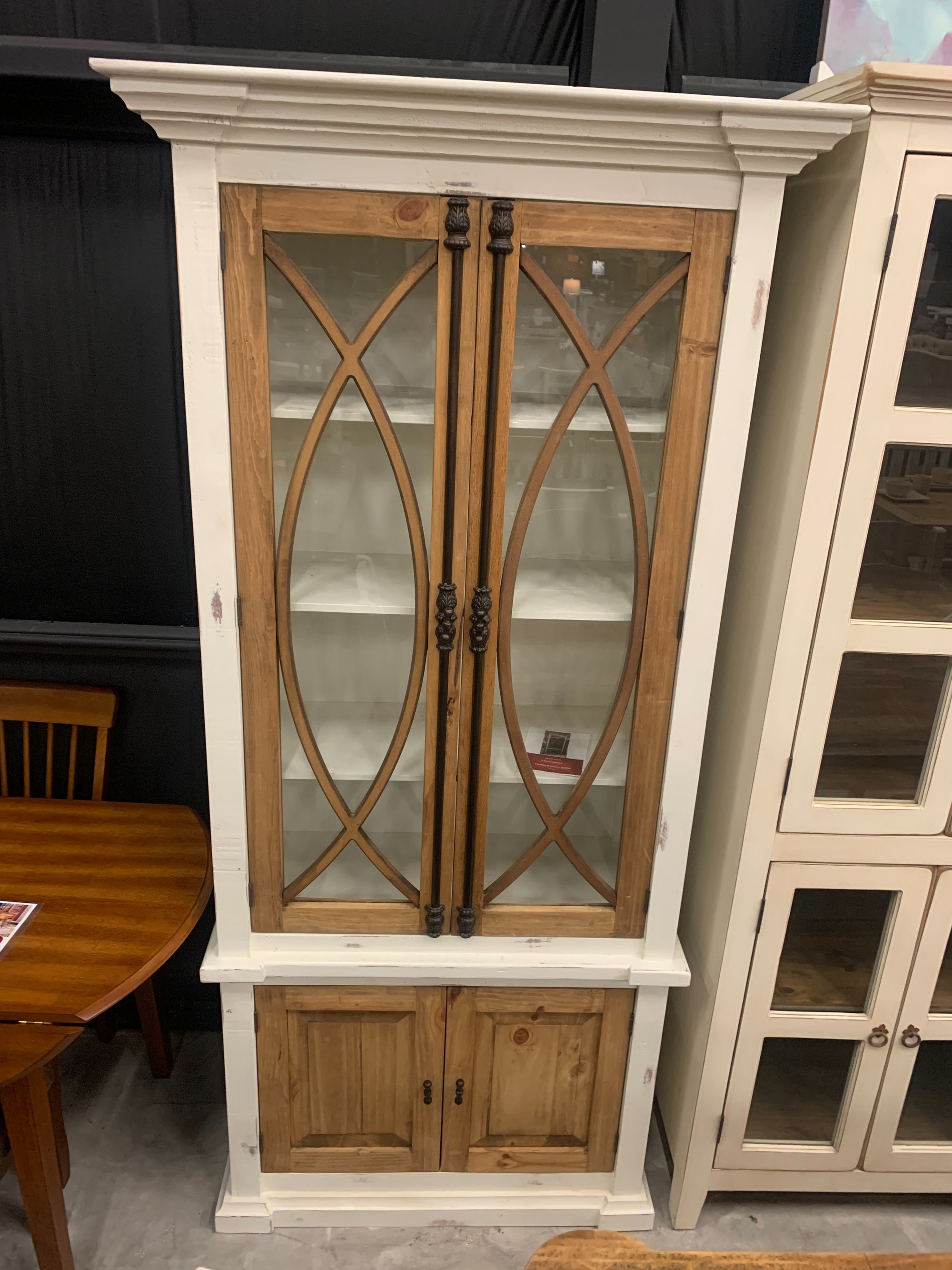 LN-VIT 155 FI 4 Door Cupboard Distressed white