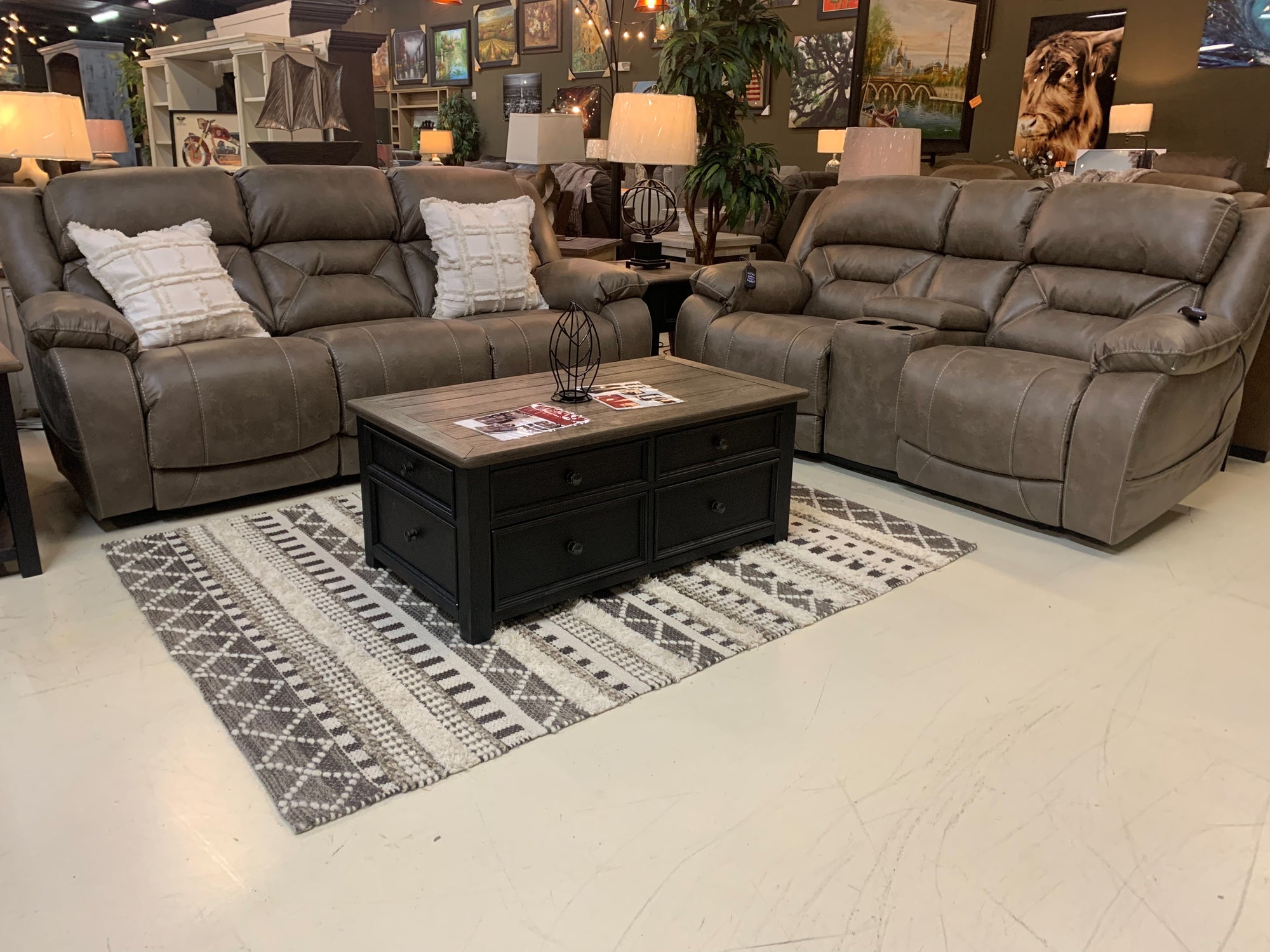 269 FI-HS Power Reclining Sofa and Loveseat w/ Adjustable Headrest and Powered Lumbar