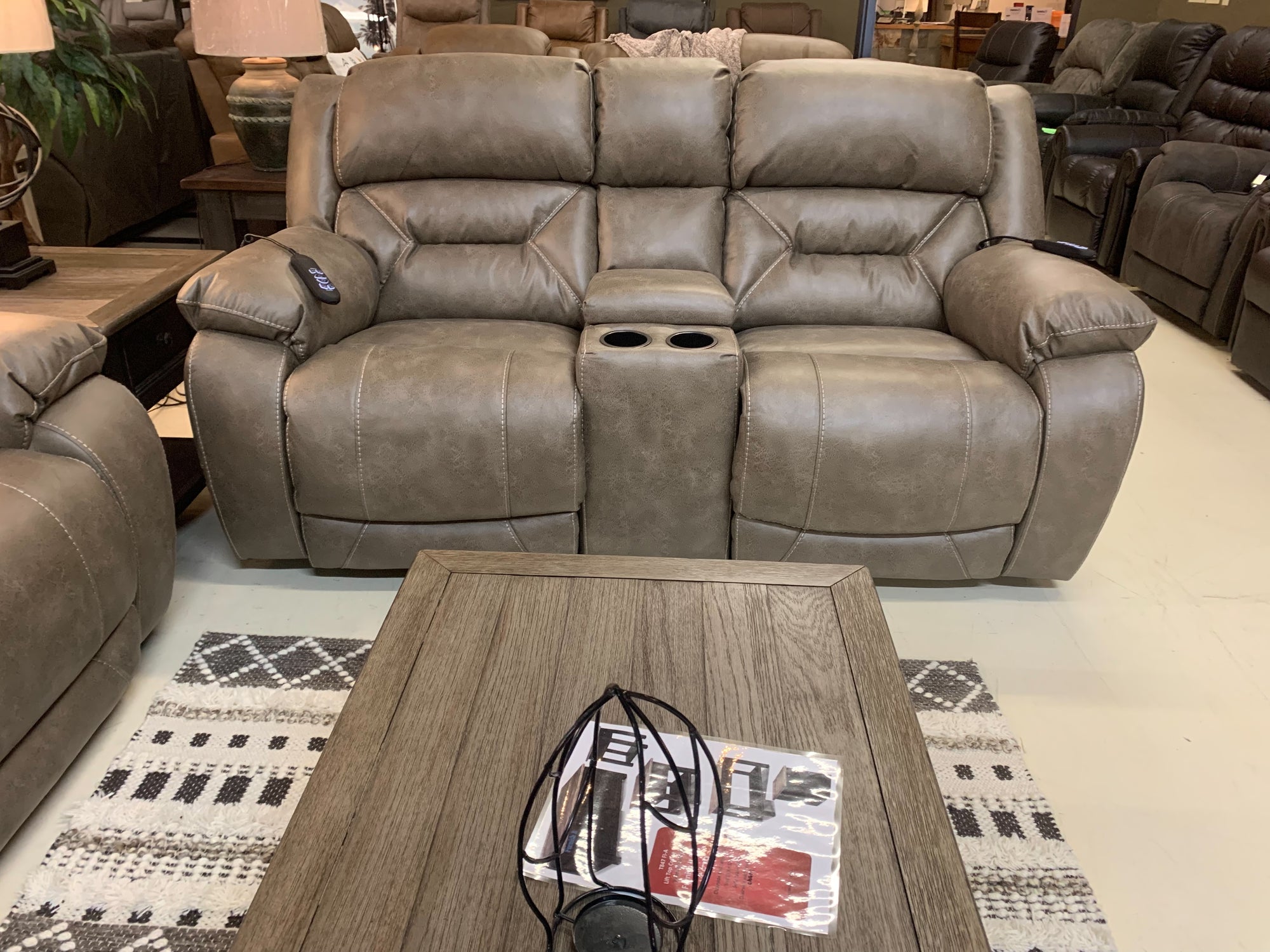 269 FI-HS Power Reclining Sofa and Loveseat w/ Adjustable Headrest and Powered Lumbar