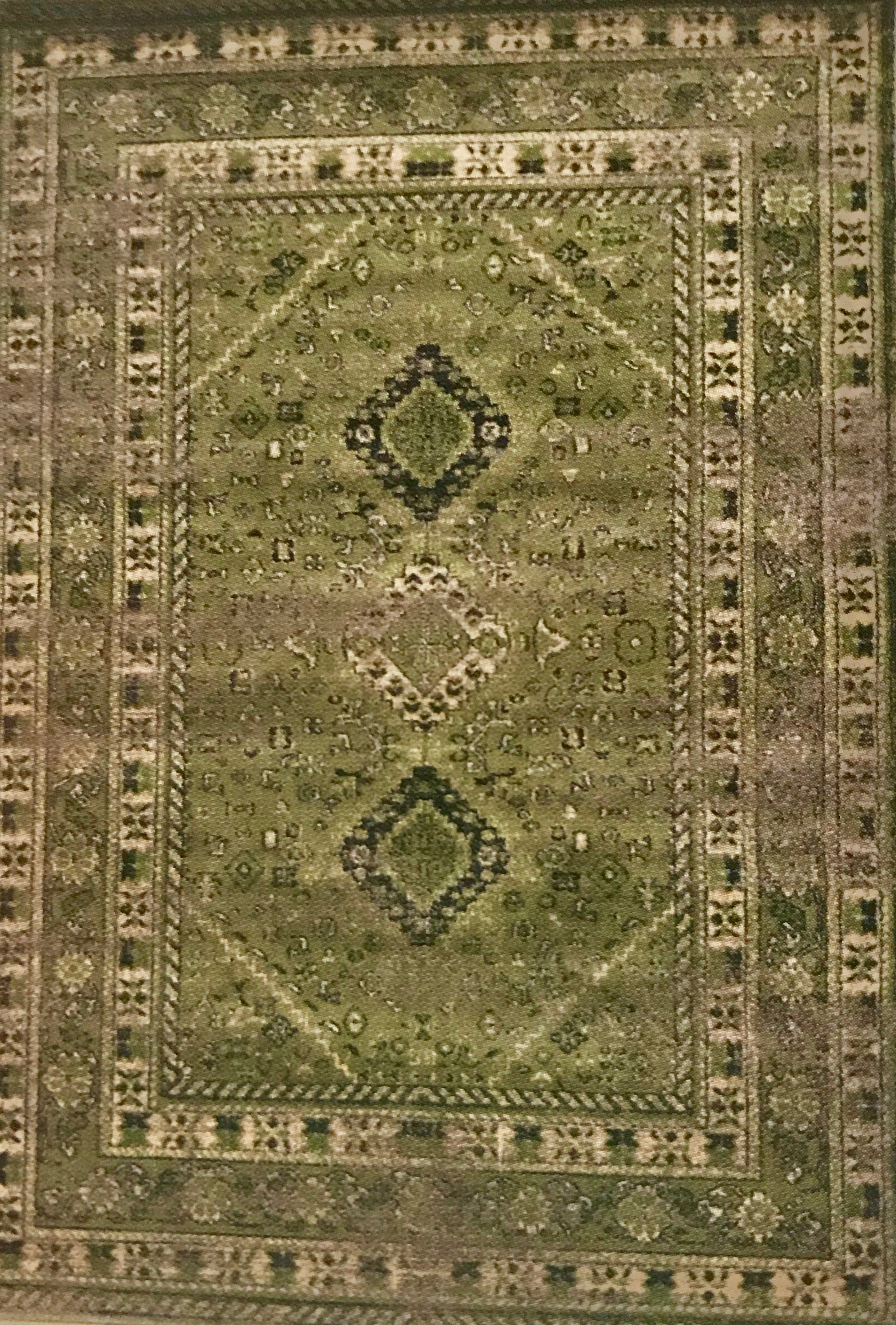 SE2368FIP Serape Aztec Green Rug  5 x 7