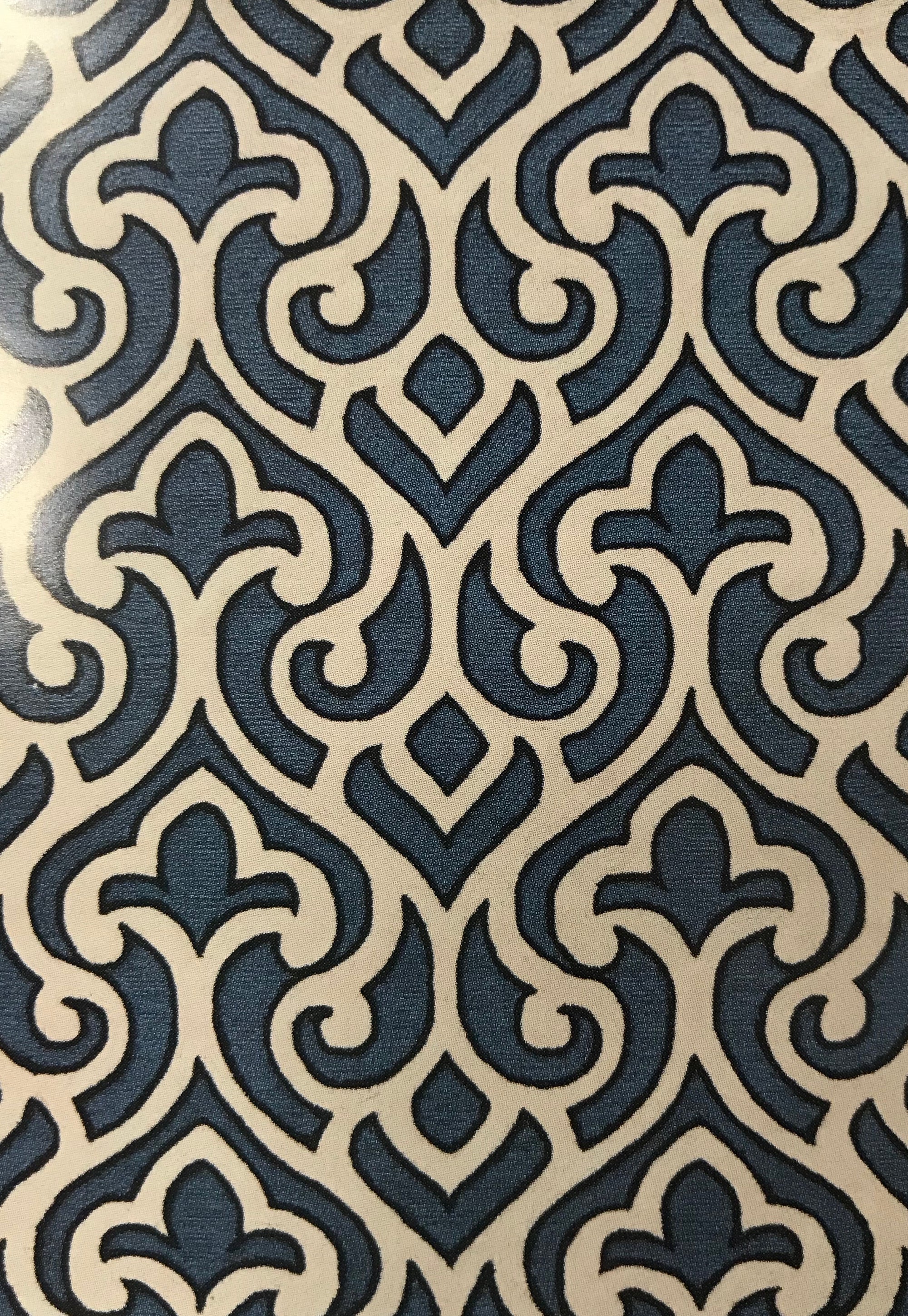 TA66392FIP Trio Ivory and Blue Rug 8 x 10