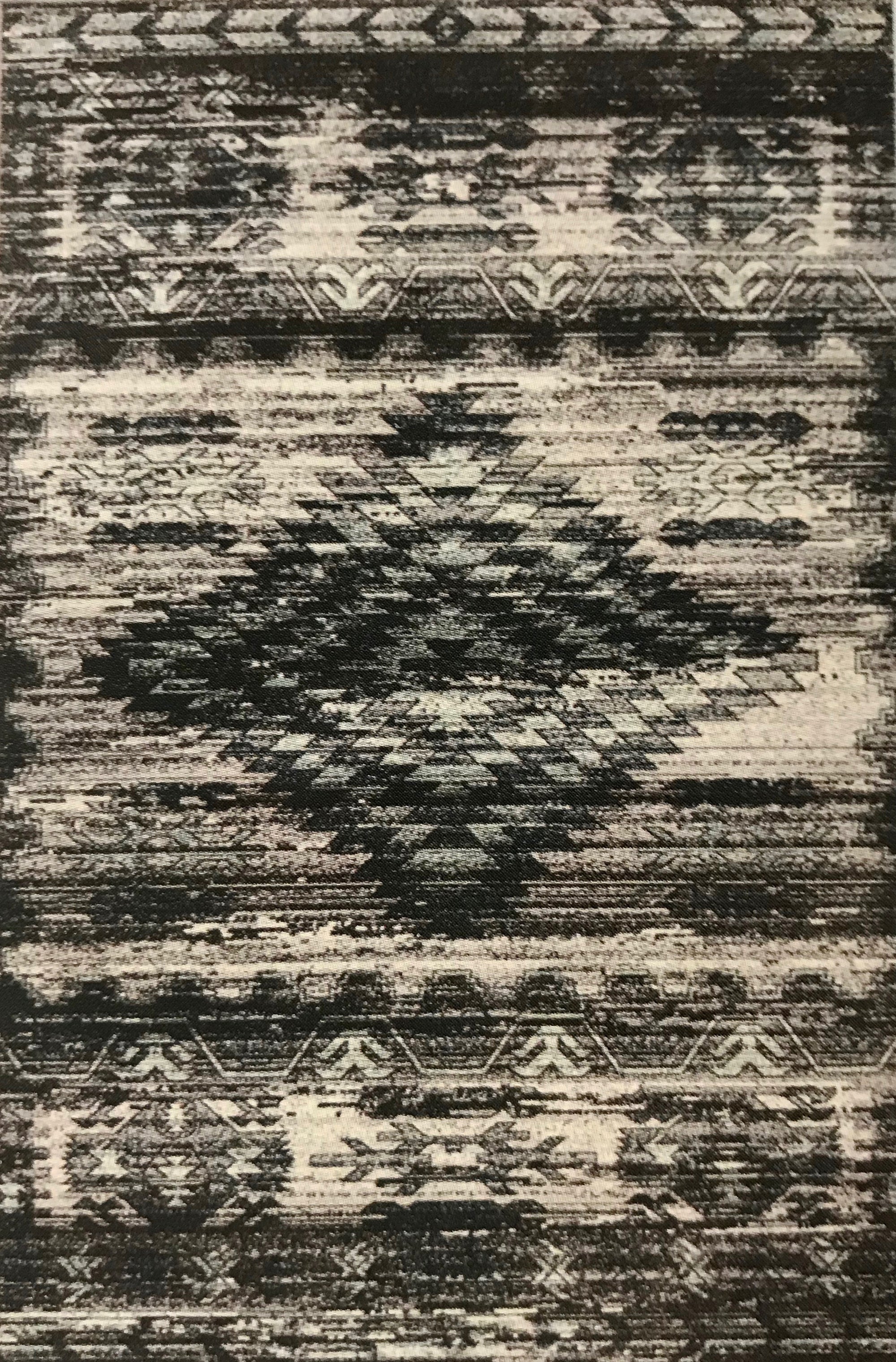 VT1392FIP Aztec Gray and Charcoal Rug 8' x 10'