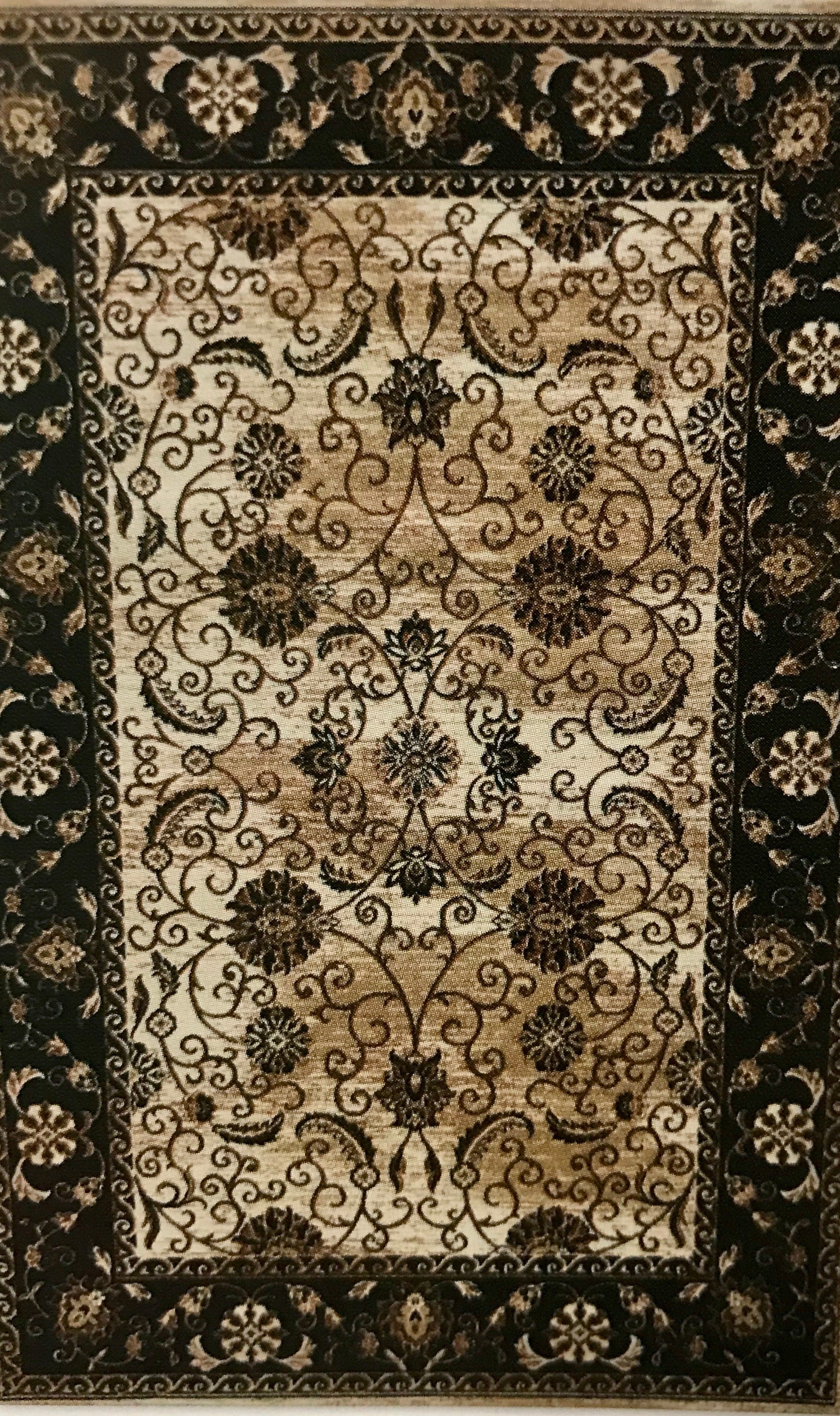 VT4692FIP Isfahan Beige and Brown Rug 8' x 10'
