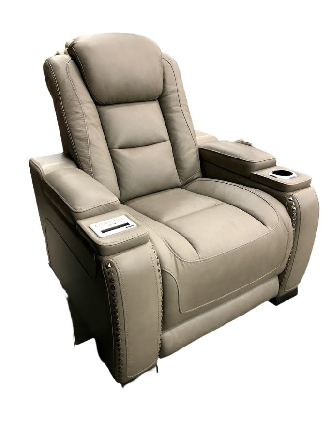 U964 FI-A Leather Recliner with USB, Adj Headrest and Lumbar