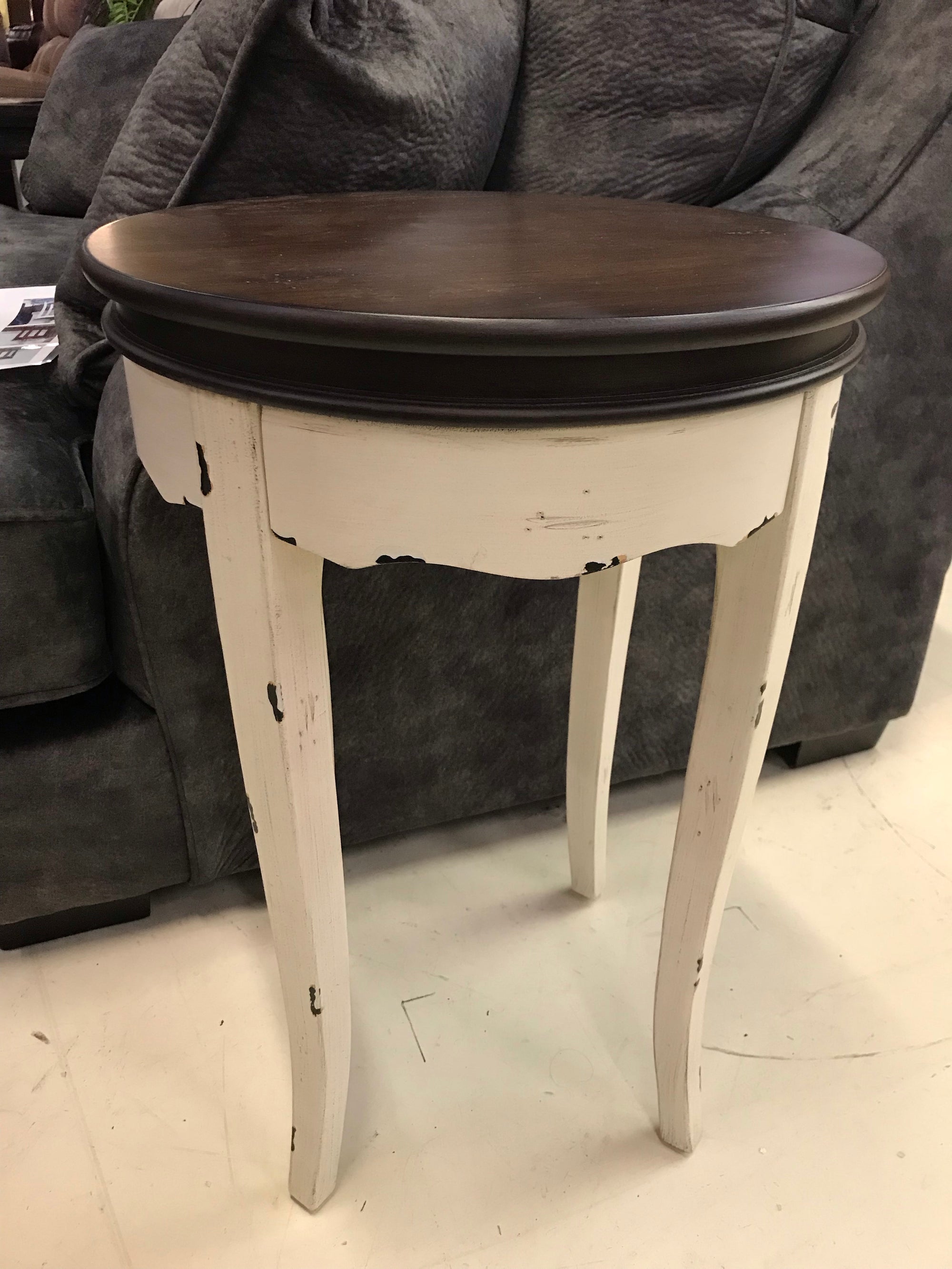 28A2152FI-P Round End Table with Dark Top
