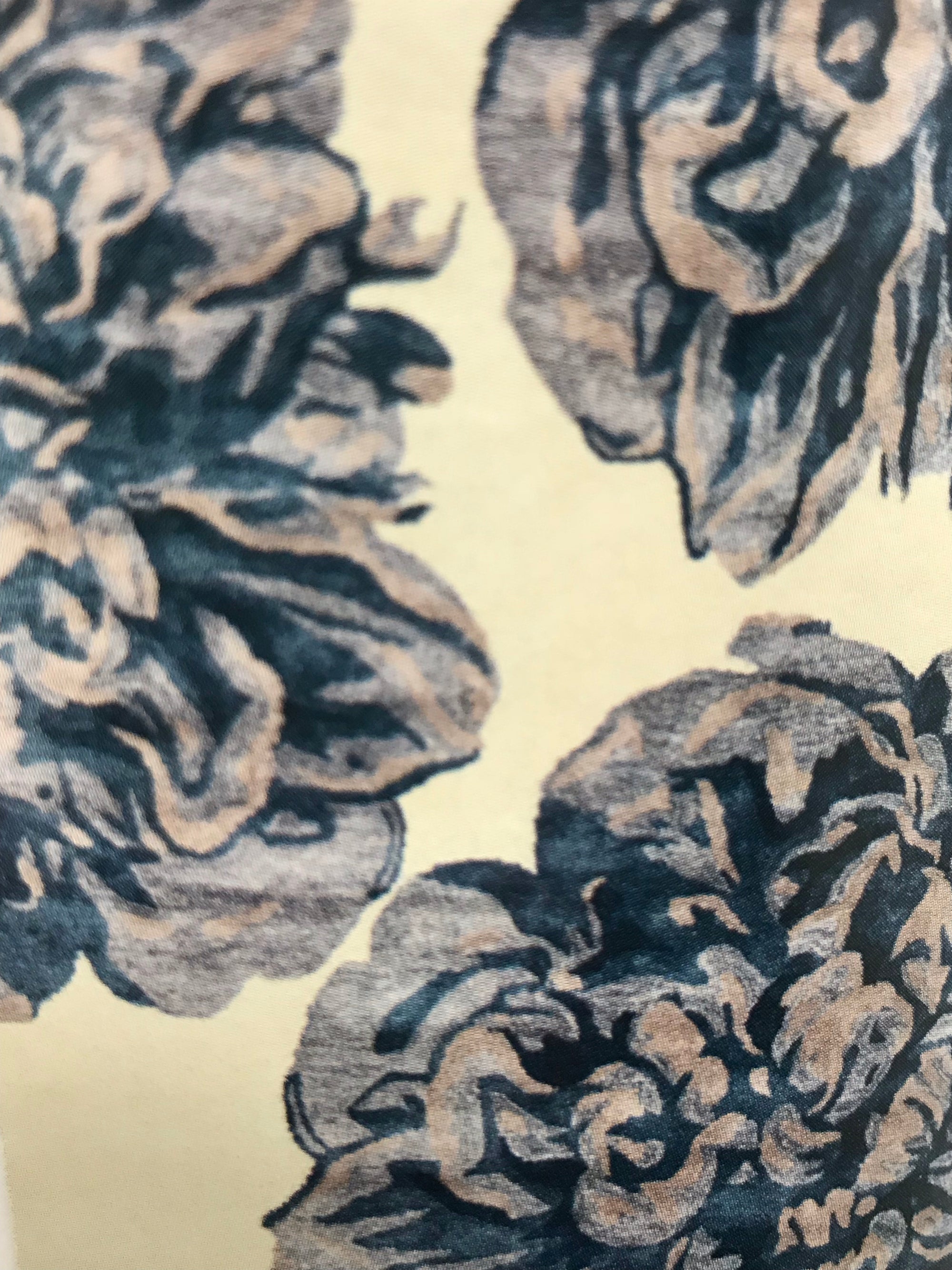 AE4169FIP Aspire Wool with Silk Floral Ivory/Blue 5x8 Rug