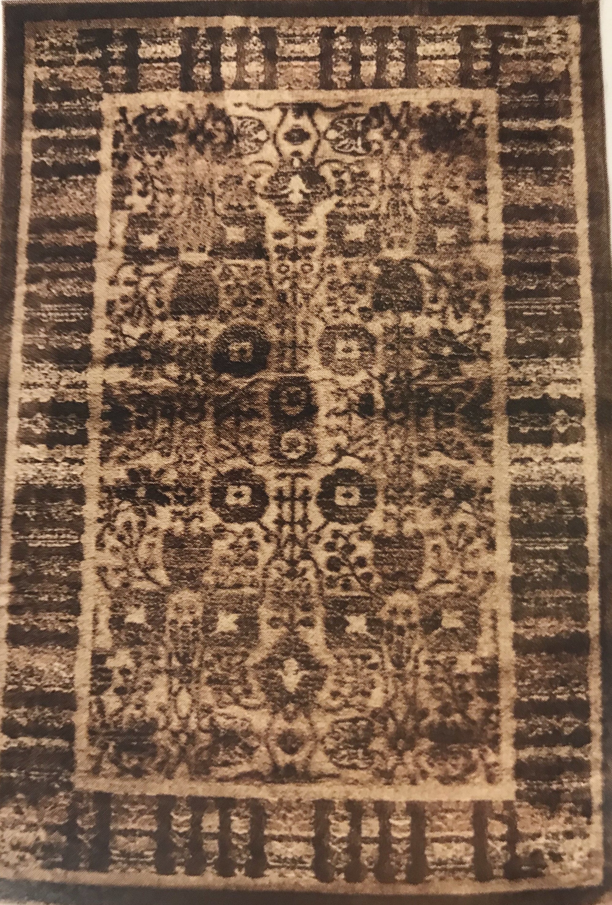 PM2492FIP Isphaphan Brown and Black Rug 8x10