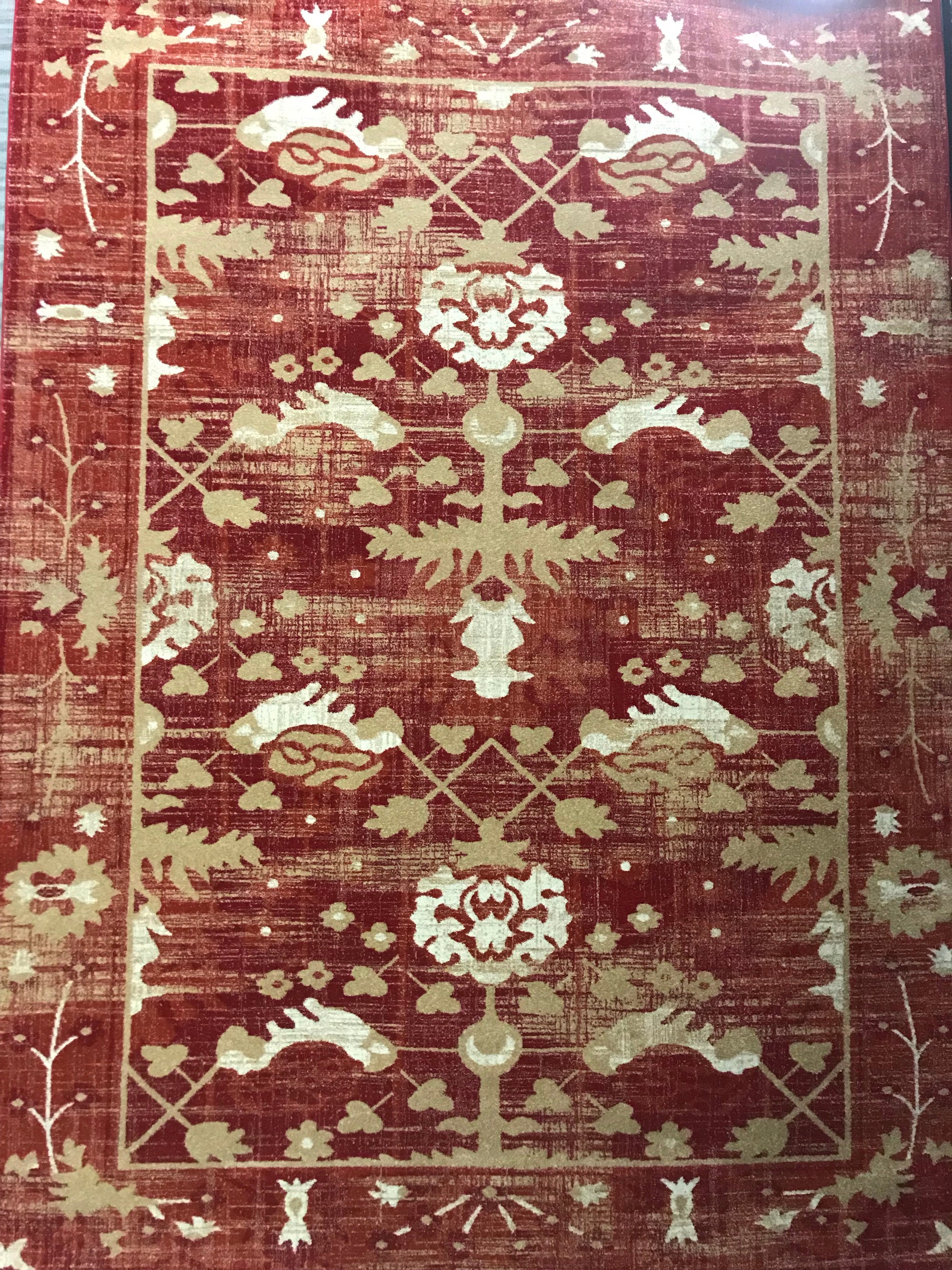 SE3492FIP Serape Aztec Rug - Red Beige 8 x 10