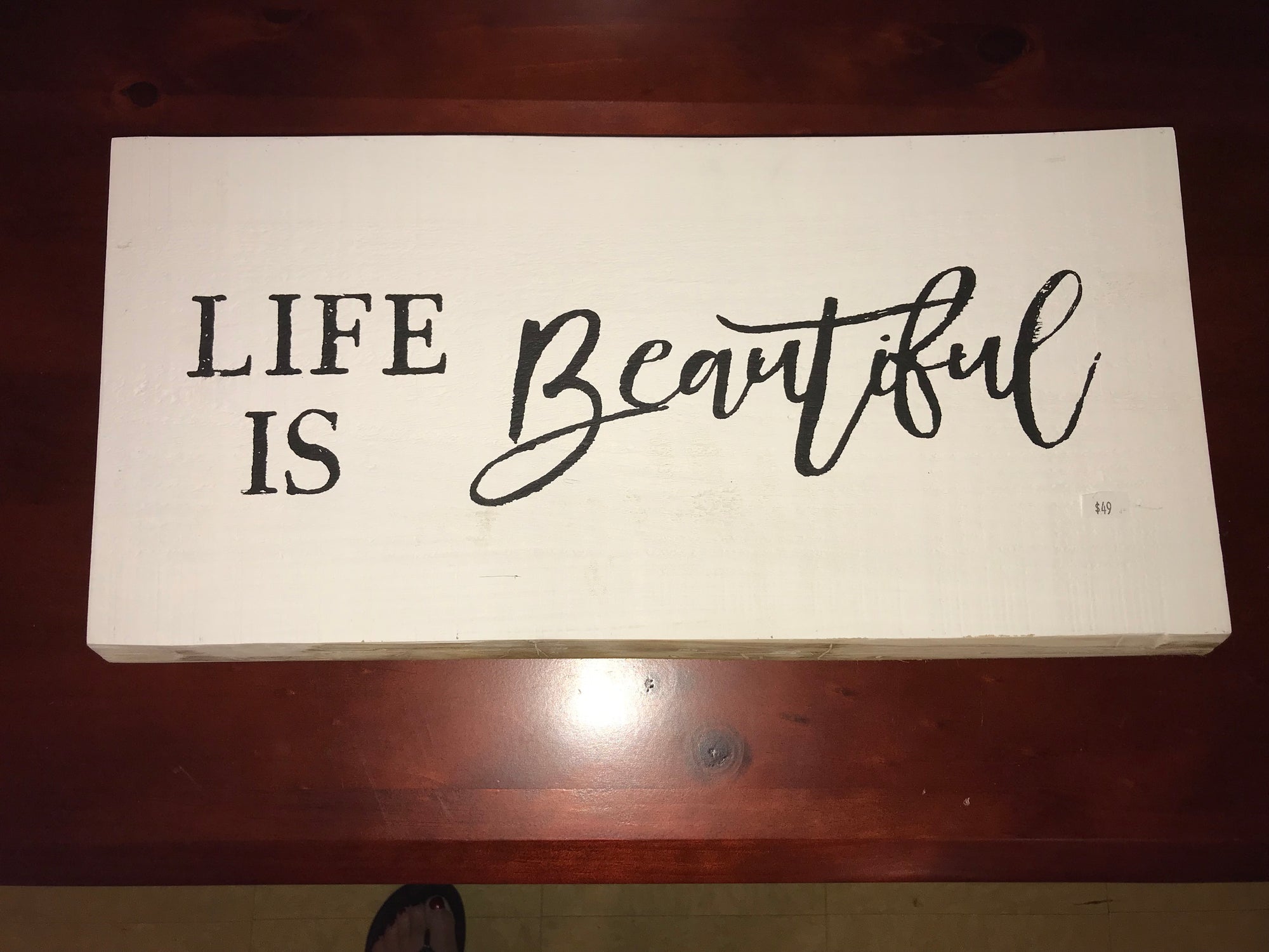 Life is Beautiful Wood Art