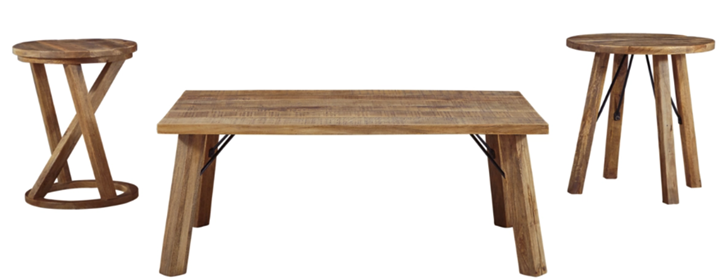 T280 FI-A Mango Wood 3PC Occasional Set