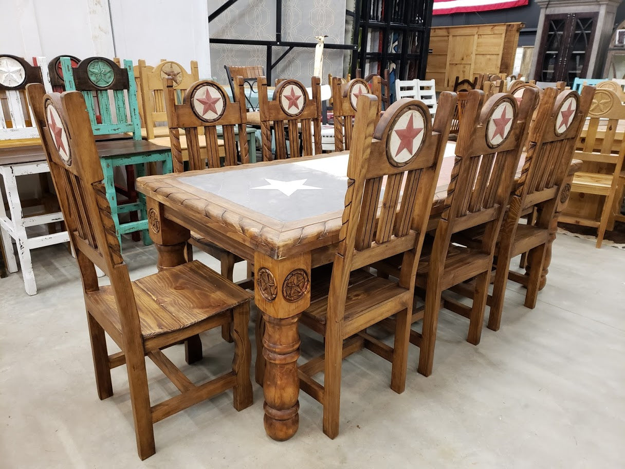FLG-MES131 Texas Flag 7 Piece Dining Set