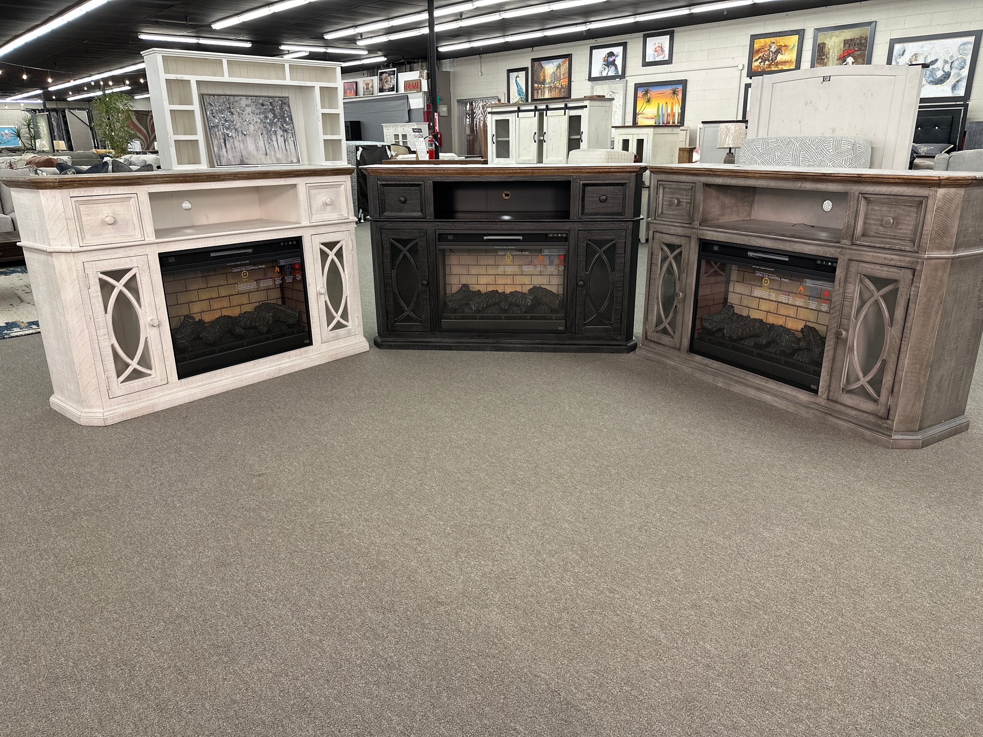 WDA-319 Fish Fireplace Console