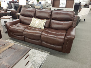 599 FI-CNJ Leather Powered Reclining Sofa And Loveseat