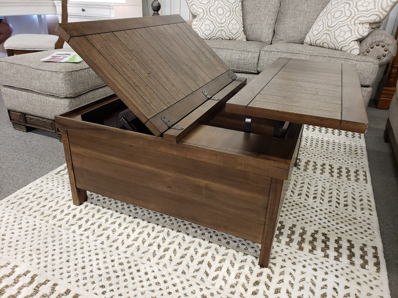 T842 FI-A Lift Top Storage Cocktail Table