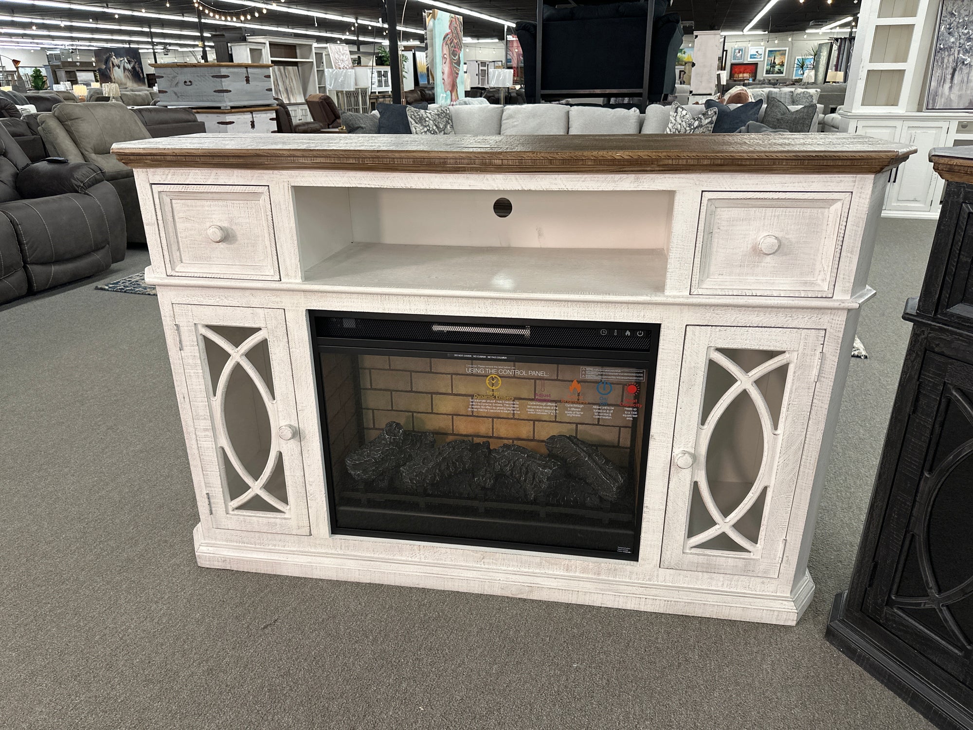 WDA-319 Fish Fireplace Console
